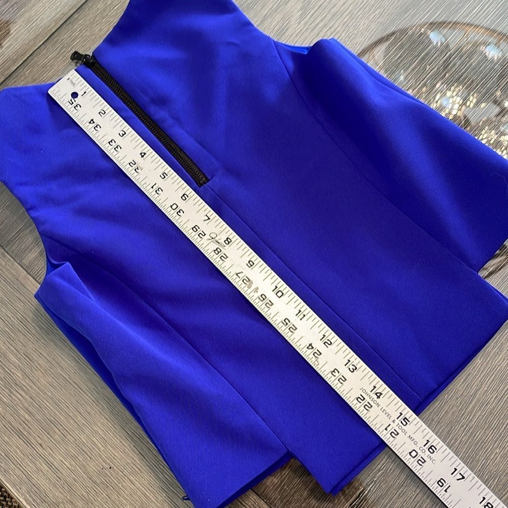 Milly Minis Cady Seamed Top Size 8 Sapphire Blue New with Tags - Picture 11 of 13